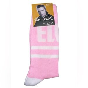 NWT Elvis pink white socks